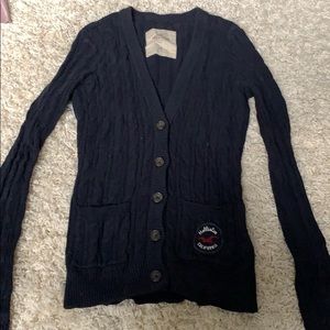 Hollister Navy Knit Cardigan XS